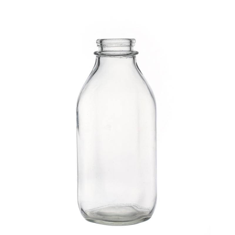 1000 ml de grandes bouteilles de lait en verre de forme carrée emballage de lait