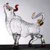Bull Design Bouteille d'alcool de vin en verre de luxe 1000 ml avec couvercle en caoutchouc