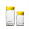 Jars de miel en verre carré de 350 ml de 670 ml avec couvercle en plastique