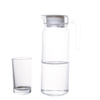 Ensemble de tasses à eau en verre de 220 ml avec une bouteille d'eau claire de 1100 ml pour la famille