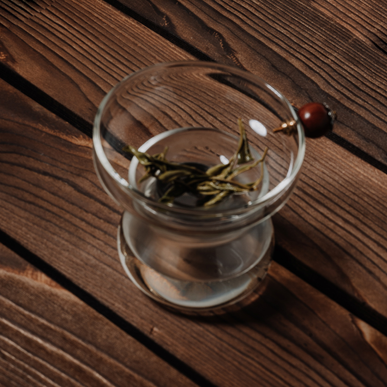 Passoire en verre de verre transparent tasse de tasse de tasse de thé ensemble de thé créatif accessoires de thé crépine de thé