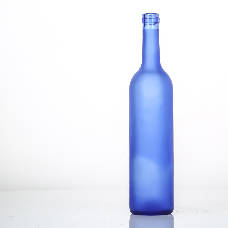 500 ml 750 ml bleu clair givré bouteilles de vin en verre de Bordeaux